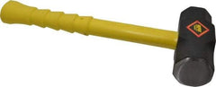 NUPLA - 8 Lb Head, 16" Long Sledge Hammer - Steel Head, 2-1/4" Face Diam, Fiberglass Handle - Exact Industrial Supply