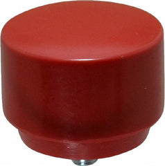 NUPLA - 2" Face Diam, Grade Medium, Red Hammer Tip/Face - Plastic - Exact Industrial Supply