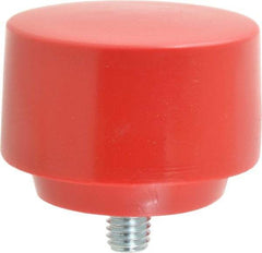 NUPLA - 2-1/2" Face Diam, Grade Medium, Red Hammer Tip/Face - Plastic - Exact Industrial Supply