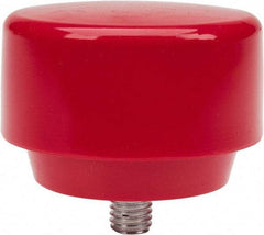 NUPLA - 3" Face Diam, Grade Medium, Red Hammer Tip/Face - Plastic - Exact Industrial Supply