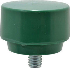 NUPLA - 1-1/2" Face Diam, Grade Tough, Green Hammer Tip/Face - Plastic - Exact Industrial Supply