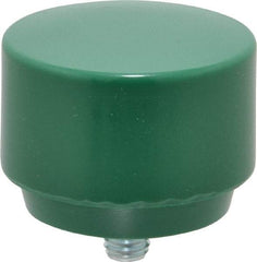 NUPLA - 2" Face Diam, Grade Tough, Green Hammer Tip/Face - Plastic - Exact Industrial Supply