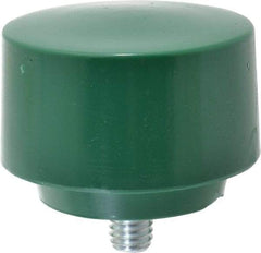 NUPLA - 2-1/2" Face Diam, Grade Tough, Green Hammer Tip/Face - Plastic - Exact Industrial Supply
