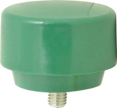 NUPLA - 3" Face Diam, Grade Tough, Green Hammer Tip/Face - Plastic - Exact Industrial Supply
