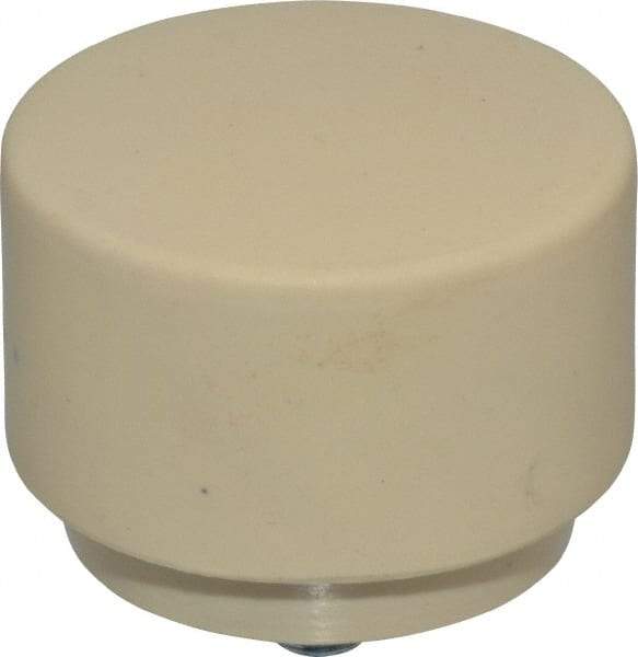 NUPLA - 2" Face Diam, Grade Medium Hard, Cream Hammer Tip/Face - Plastic - Exact Industrial Supply