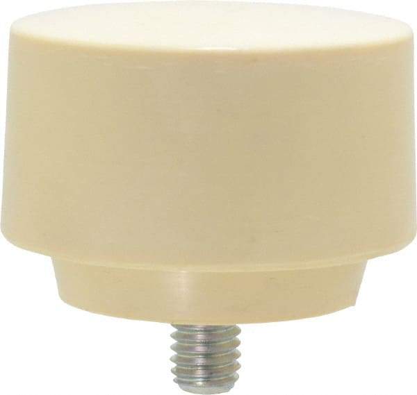 NUPLA - 2-1/2" Face Diam, Grade Medium Hard, Cream Hammer Tip/Face - Plastic - Exact Industrial Supply