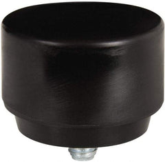 NUPLA - 2" Face Diam, Grade Hard, Black Hammer Tip/Face - Plastic - Exact Industrial Supply