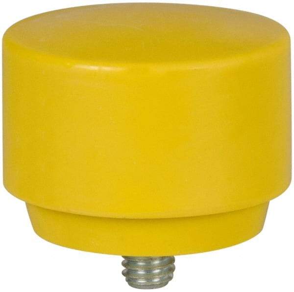 NUPLA - 2" Face Diam, Grade Extra Hard, Yellow Hammer Tip/Face - Plastic - Exact Industrial Supply