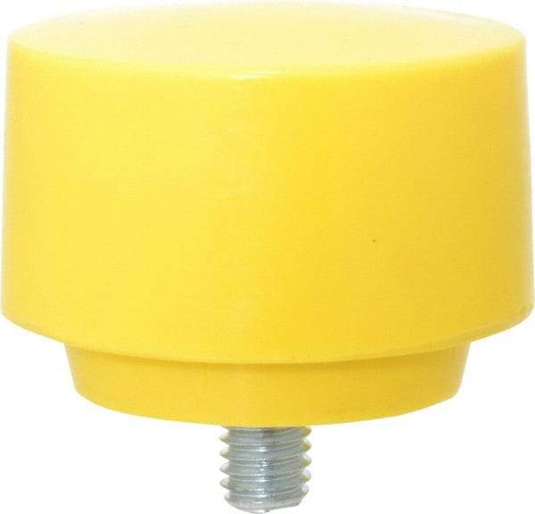 NUPLA - 2-1/2" Face Diam, Grade Extra Hard, Yellow Hammer Tip/Face - Plastic - Exact Industrial Supply