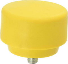 NUPLA - 3" Face Diam, Grade Extra Hard, Yellow Hammer Tip/Face - Plastic - Exact Industrial Supply