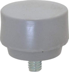 NUPLA - 1-1/2" Face Diam, Grade Extra Soft, Gray Soft Face Hammer Tip - Plastic - Exact Industrial Supply