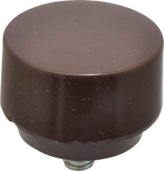 NUPLA - 1-1/2" Face Diam, Grade Soft, Brown Soft Face Hammer Tip - Plastic - Exact Industrial Supply