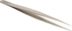 Aven - 5-5/16" OAL SS-SA Precision Tweezers - Straight, Extra Long & Narrow - Exact Industrial Supply