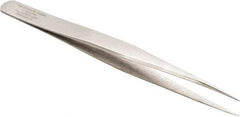 Aven - 4-1/4" OAL 3C-SA Precision Tweezers - Straight, Subminiature Assembly - Exact Industrial Supply