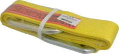 Lift-All - 8' Long x 3" Wide, 4,800 Lb Vertical Capacity, 1 Ply, Polyester Web Sling - 3,800 Lb Choker Capacity, Yellow - Exact Industrial Supply