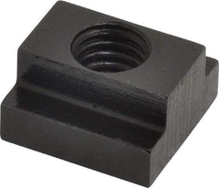 Gibraltar - 7/16-14 Tapped Through T Slot Nut - 1/2" Slot Width, 7/8 x 9/32" Base Width x Height, 7/8 x 1/2" OAL x Height - Exact Industrial Supply