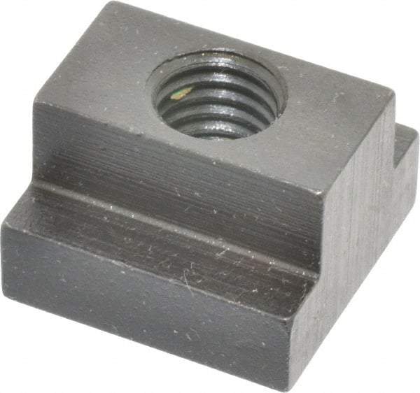 Gibraltar - 1/2-13 Blind Tapped T Slot Nut - 5/8" Slot Width, 1-1/8 x 3/8" Base Width x Height, 1-1/8 x 3/4" OAL x Height - Exact Industrial Supply