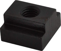 Gibraltar - 1/2-13 Tapped Through T Slot Nut - 3/4" Slot Width, 1-1/4 x 15/32" Base Width x Height, 1-1/4 x 3/4" OAL x Height - Exact Industrial Supply