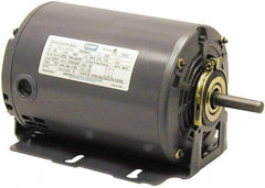 Leeson - 1/4 Max hp, 1,725 Max RPM, Electric AC DC Motor - 115 V Input, Single Phase, 48YZ Frame, Yoke Mount, ODP Enclosure - Exact Industrial Supply