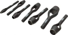 General - 7 Piece, 1/4 to 1", Arch Punch Set - Comes in Vinyl Roll - Exact Industrial Supply