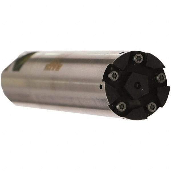 Emuge - 32.85mm Cut Diam, 95mm Max Hole Depth, 25mm Shank Diam, Internal Indexable Thread Mill - Insert Style GF6432, 3 Inserts, Toolholder Style GZ34, 153mm OAL - Exact Industrial Supply