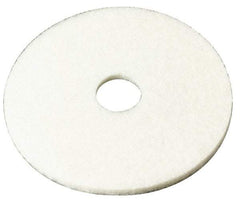 3M - Spray Buffing Pad - 17" Machine, White Pad, Polyester - Exact Industrial Supply