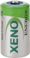 Batteries; Rechargeable: Disposable; Battery Size: 1/2 AA; Battery Chemistry: Lithium; Voltage: 3.6 V; Terminal Style: Button; Capacity (mAh): 1200; Width (Decimal Inch - 4 Decimals): 0.5700 in; Length (Decimal Inch - 4 Decimals): 0.9800 in