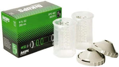 DeVilbiss - Paint Sprayer Reusable Sleeve - Reusable Sleeve and Lids, 2 Pack, Compatible with Siphon and Gravity Spray Guns - Exact Industrial Supply