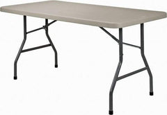 NPS - 60" Long x 30" Wide x 29-1/2" High, Lightweight Folding Table - Light Gray - Exact Industrial Supply
