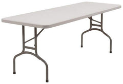 NPS - 96" Long x 30" Wide x 29-1/2" High, Lightweight Folding Table - Light Gray - Exact Industrial Supply