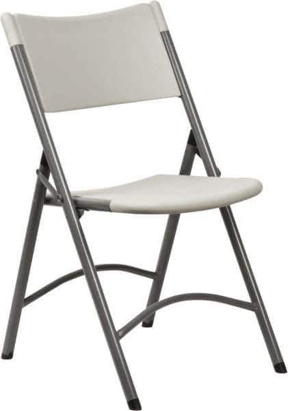 NPS - 18" Wide x 16-5/8" Deep x 32" High, Molded Resin Folding Chair - Gray - Exact Industrial Supply