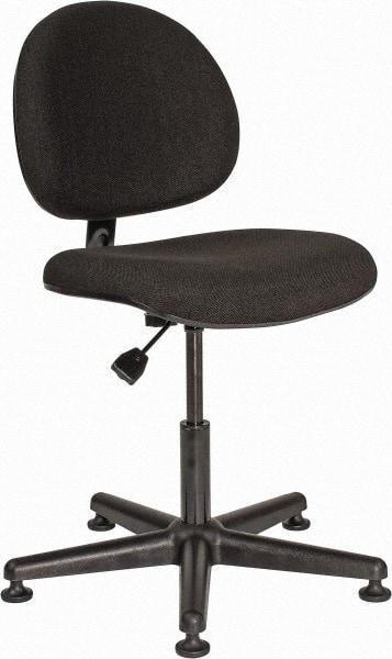 Bevco - Adjustable Chair - 18" Wide x 18" Deep, Olefin Seat, Black - Exact Industrial Supply
