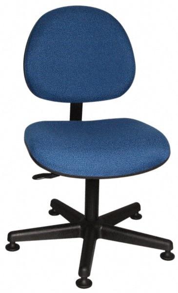 Bevco - Adjustable Chair - 18" Wide x 18" Deep, Olefin Seat, Blue - Exact Industrial Supply