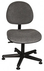 Bevco - Adjustable Chair - 18" Wide x 18" Deep, Olefin Seat, Gray - Exact Industrial Supply