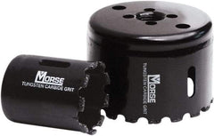 M.K. MORSE - 2-9/16" Diam, 1-15/16" Cutting Depth, Hole Saw - Carbide Grit Saw, Gulleted Edge - Exact Industrial Supply