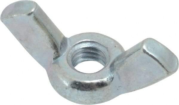 Value Collection - #10-32 UNF, Steel Standard Wing Nut - Grade 2, 0.91" Wing Span, 0.47" Wing Span - Exact Industrial Supply