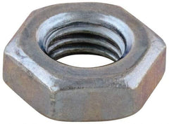Value Collection - #12-24 UNC Steel Right Hand Machine Screw Hex Nut - 7/16" Across Flats, 5/32" High, Zinc-Plated Finish - Exact Industrial Supply