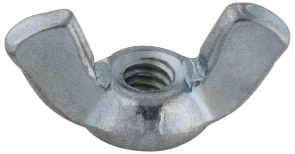 Value Collection - #6-32 UNC, Steel Standard Wing Nut - Grade 2, 0.72" Wing Span, 0.41" Wing Span - Exact Industrial Supply