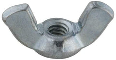 Value Collection - #10-24 UNC, Steel Standard Wing Nut - Grade 2, 0.91" Wing Span, 0.47" Wing Span - Exact Industrial Supply