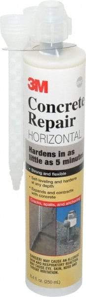 3M - 8.4 oz Cartridge Gray Urethane Filler/Repair Caulk - -60 to 250°F Operating Temp, 4 min Tack Free Dry Time, 1 hr Full Cure Time, Series 600 - Exact Industrial Supply