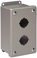 Cooper B-Line - 1 Hole, 1.203 Inch Hole Diameter, Stainless Steel Pushbutton Switch Enclosure - 4 Inch High x 3-1/4 Inch Wide x 3 Inch Deep, 12, 13 NEMA Rated - Exact Industrial Supply