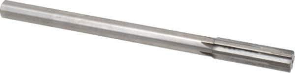 Made in USA - 0.634" Carbide-Tipped 6 Flute Chucking Reamer - Straight Flute, 9/16" Straight Shank, 2-1/4" Flute Length, 9" OAL - Exact Industrial Supply