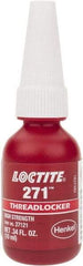 Loctite - 10 mL Bottle, Red, High Strength Liquid Threadlocker - Series 271, 24 hr Full Cure Time, Hand Tool, Heat Removal - Exact Industrial Supply