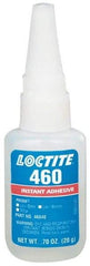 Loctite - 0.70 oz Bottle Tan Instant Adhesive - Series 460, 50 sec Fixture Time, 24 hr Full Cure Time, Bonds to Plastic & Rubber - Exact Industrial Supply