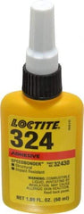 Loctite - 50 mL Bottle Structural Adhesive - 5 min Working Time, 3,000 to 3,600 psi Shear Strength, Series 324 - Exact Industrial Supply