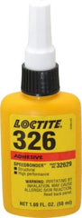 Loctite - 50 mL Bottle Structural Adhesive - 1 min Working Time, 2,200 psi Shear Strength, Series 326 - Exact Industrial Supply