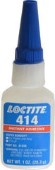 Loctite - 1 oz Bottle Clear Instant Adhesive - Series 414, 20 sec Fixture Time, 24 hr Full Cure Time, Bonds to Metal, Plastic & Rubber - Exact Industrial Supply