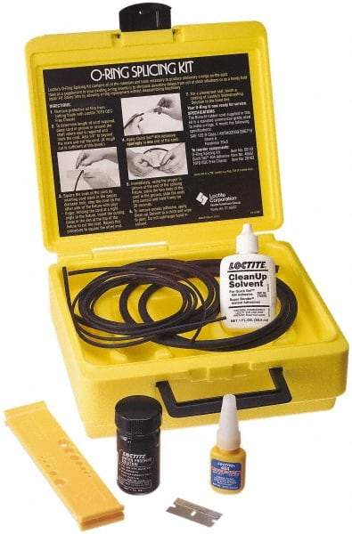 Loctite - Buna-N O Ring Accessory - Contains Waterproofing Solution, Clean Up Solution, Quick Set Adhesive, Buna N Cord Stock, O Ring Fixture & Cutting Blade & Carrying Case - Exact Industrial Supply