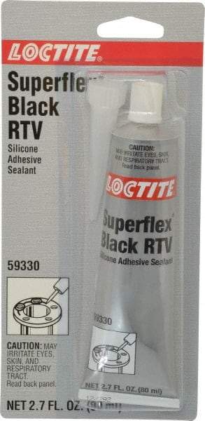 Loctite - 80 mL Tube Black RTV Silicone Joint Sealant - 30 min Tack Free Dry Time, 24 hr Full Cure Time, Series 193 - Exact Industrial Supply