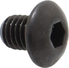 Value Collection - #10-32 UNF Hex Socket Drive, Button Screw - Alloy Steel, Black Oxide Finish, 1/4" Length Under Head - Exact Industrial Supply